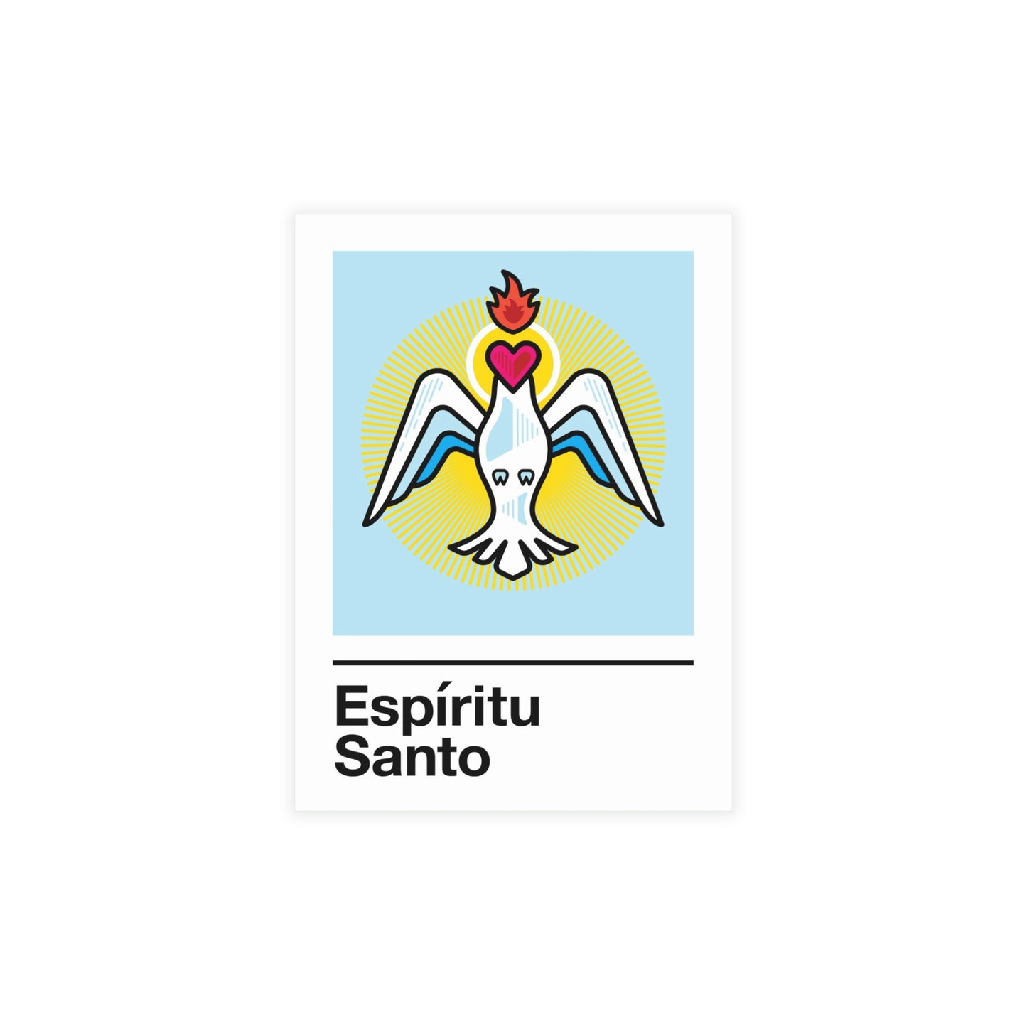 Espíritu Santo Holy Card – on Blue