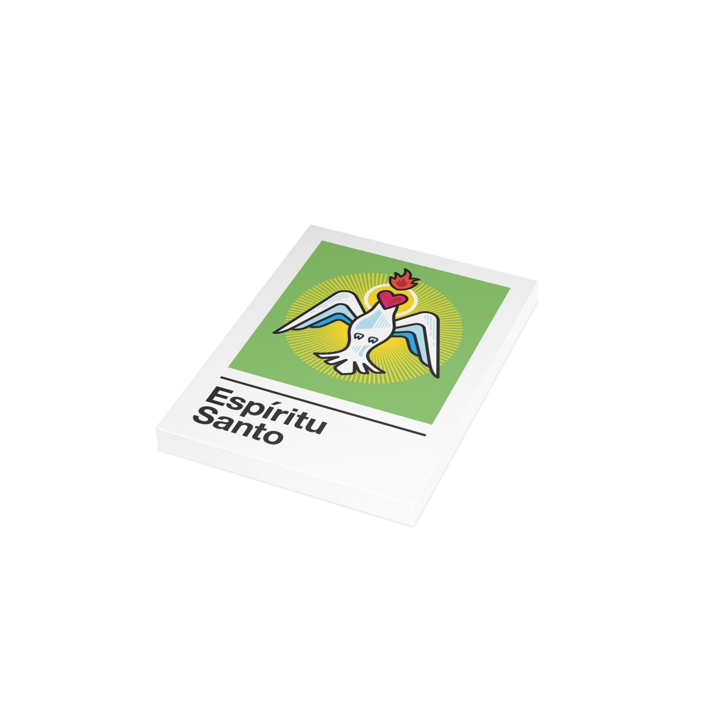 Espíritu Santo Holy Card – on Green