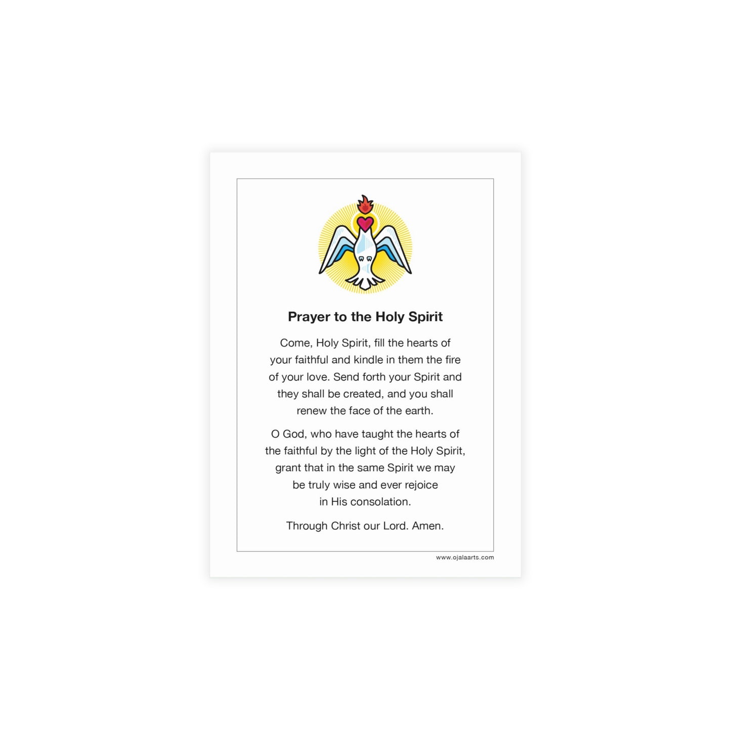 Holy Spirit Holy Card – on Blue