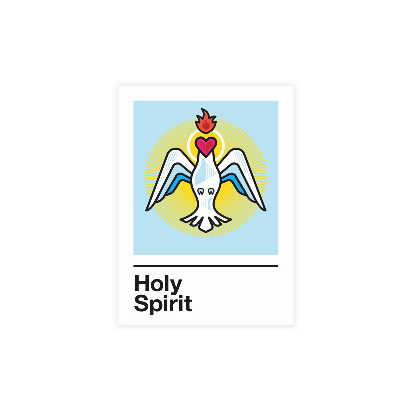 Holy Spirit Holy Card – on Blue