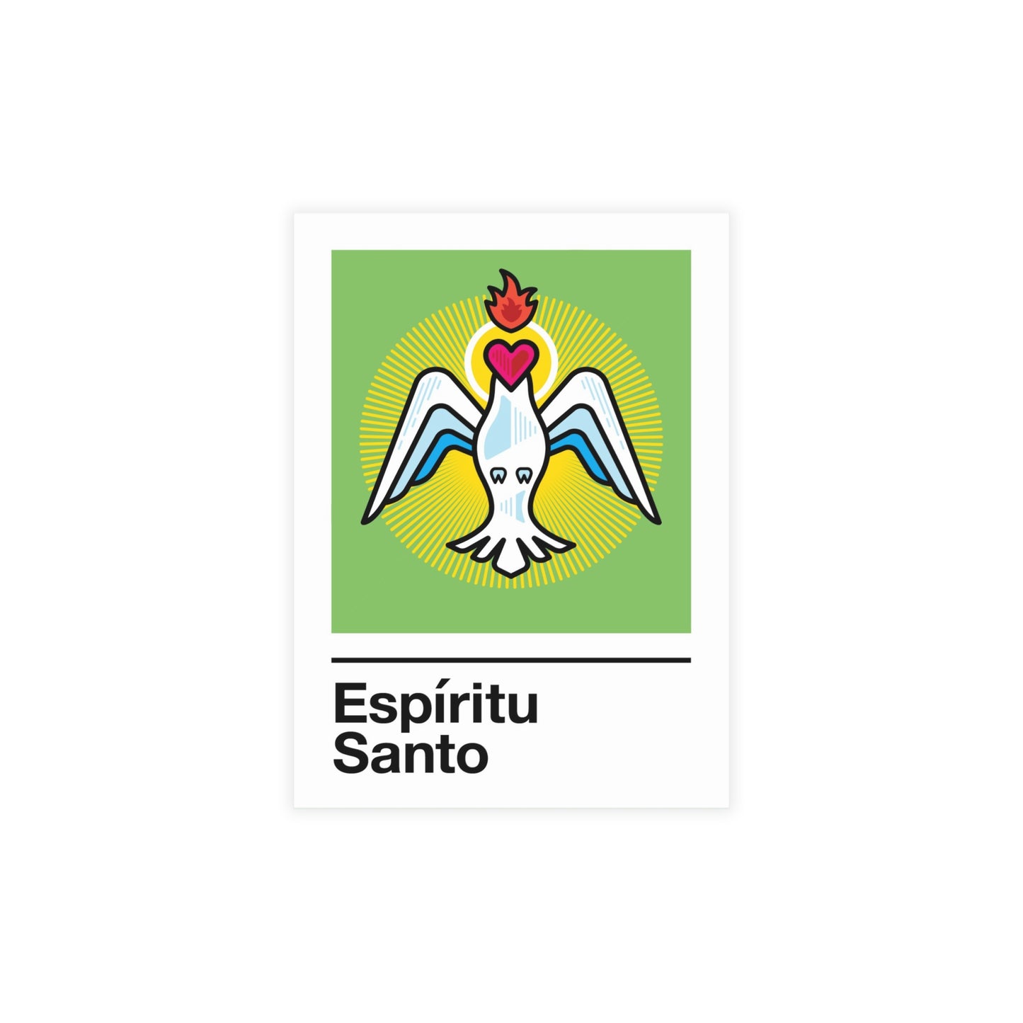 Espíritu Santo Holy Card – on Green