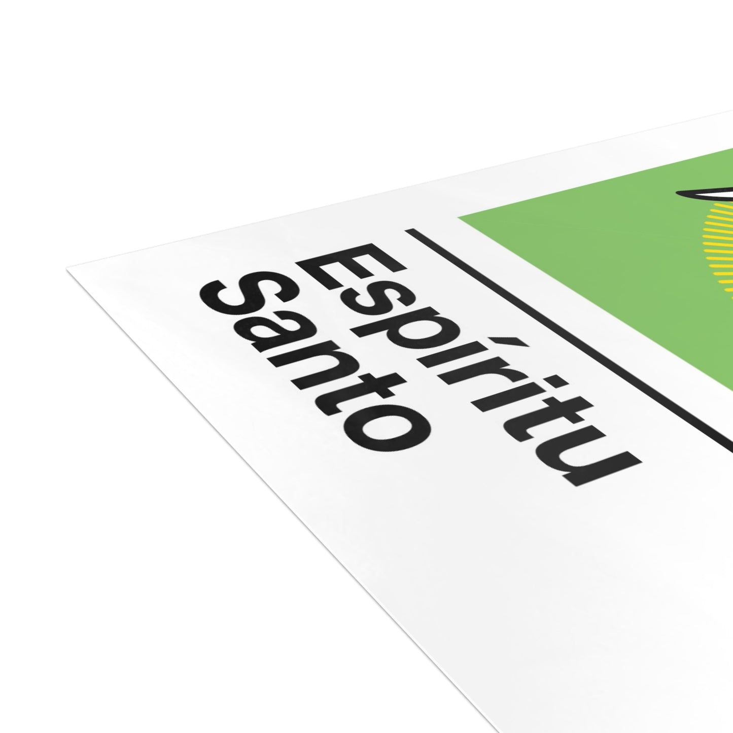 Espíritu Santo Holy Card – on Green