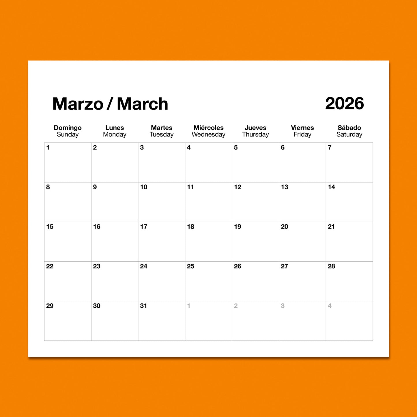 Nana's Dichos y Refranes 2026 Calendar