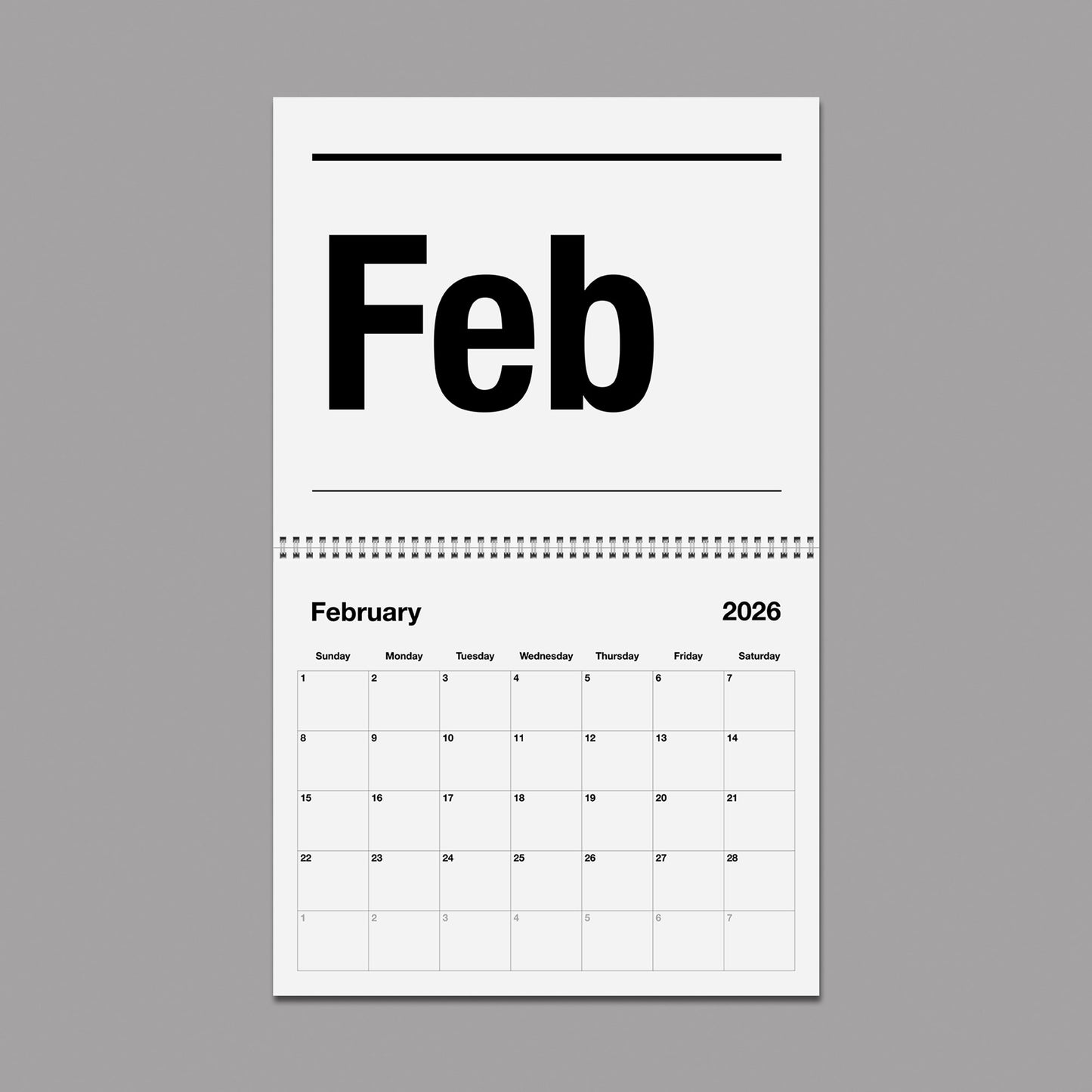 Less is More 2026 Calendar