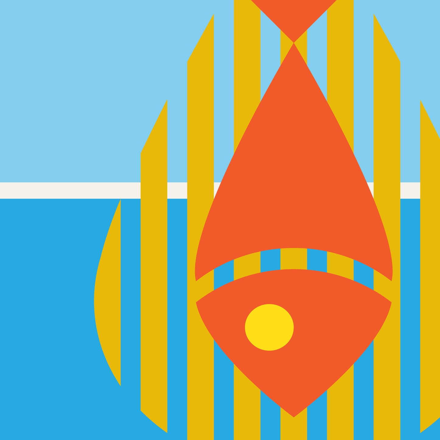 Take Fish Oil Print - on Blue