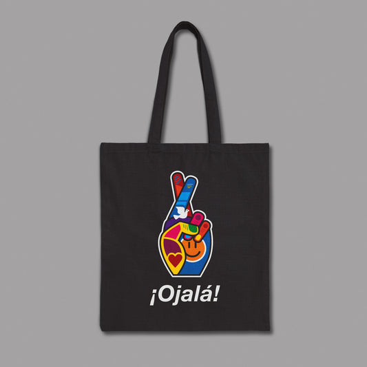¡Ojalá! Canvas Bag - on Black