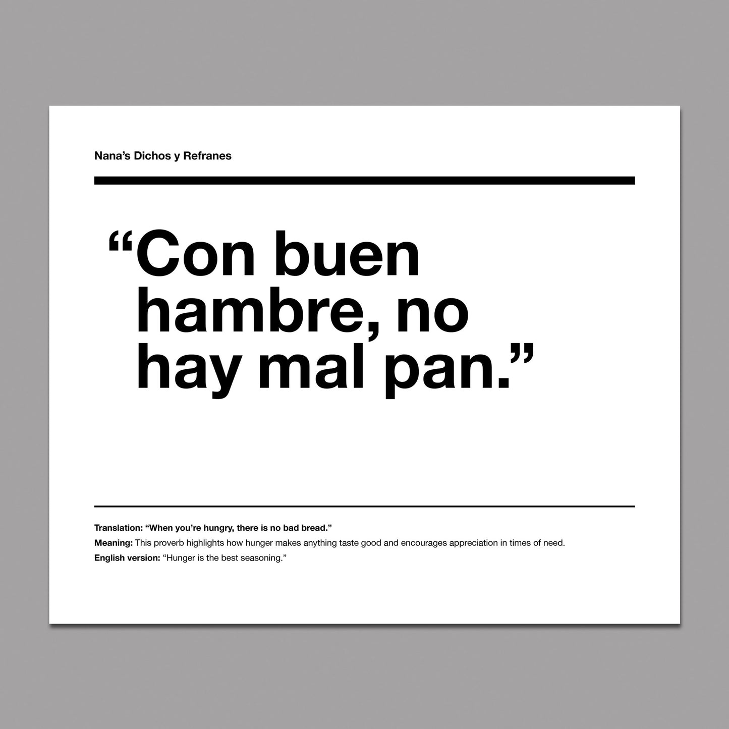 Nana's Dichos y Refranes 2026 Calendar