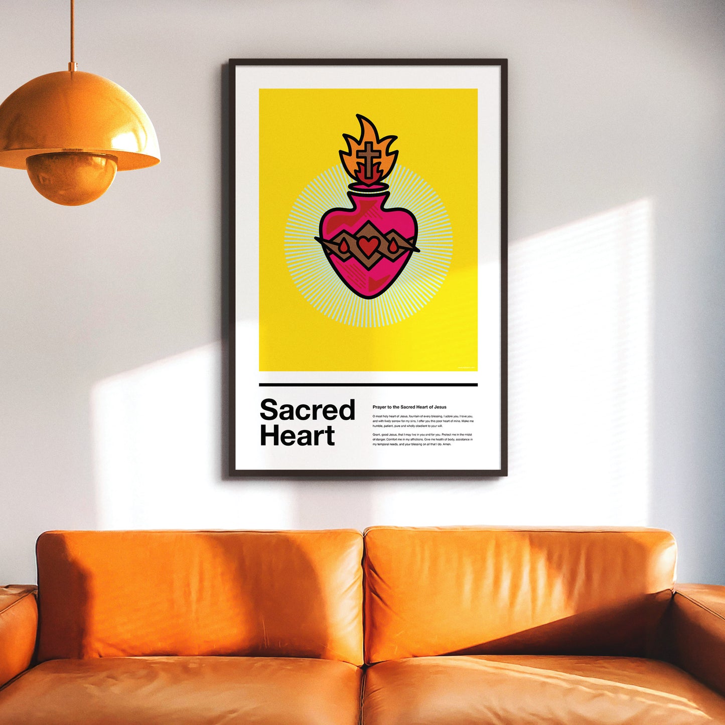 Sacred Heart - on Yellow